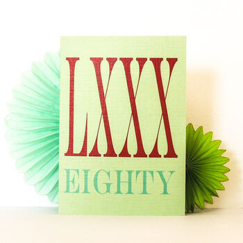 Roman Numerals Eighty Card, 2 of 3