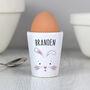 Personalised Easter Bunny Features Ceramic Egg Cup, thumbnail 2 of 4