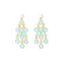Clara Freshwater Pearl And Aqua Chalcedony Earrings, thumbnail 2 of 3