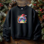 Black 'Elf Mode Activated' Kids Christmas Sweatshirt, thumbnail 4 of 4