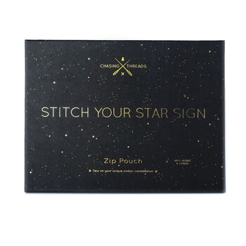 Stitch Your Zodiac Sign Zip Clutch Bag, 12 of 12