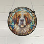 St Bernard Stained Glass Effect Suncatcher, thumbnail 1 of 2