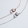 Sterling Silver Crystal Interlocking Circles Pendant Necklace, thumbnail 1 of 6