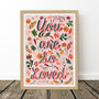 You Are So Loved Pink Woodland Nursery Print, thumbnail 6 of 8