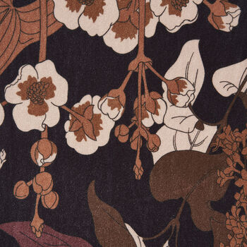 Deco Blooms Black Velvet Scarf, 3 of 3
