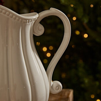 Littondale Classical Ivory Ceramic Jug Vase, 5 of 8