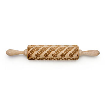 Personalised Name On A Lorry Embossing Rolling Pin, 2 of 4