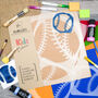 Reusable Plastic Stencils Five Baseball With Brushes, thumbnail 1 of 5