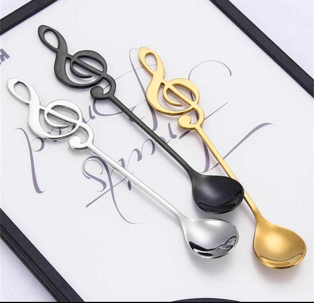 Stainless Steel Musical Note Coffee Spoon, 1 of 6