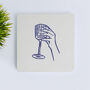 Wine, Cheese And Coffee Ceramic Coasters, thumbnail 2 of 5