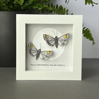 Personalised Two Moths And Moon Artwork, 4 of 10