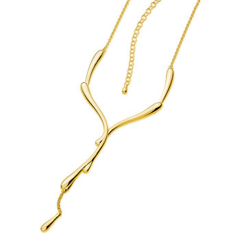 Dripping Necklace In 18ct Gold Vermeil, 2 of 3