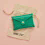 Personalised Vibrant Green Leather Card + Coin Purse, thumbnail 2 of 5