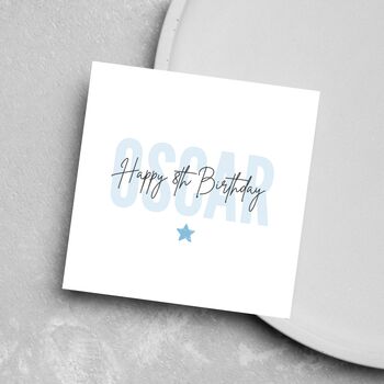 Personalised Name Age Number Birthday Card For Him, 8 of 12