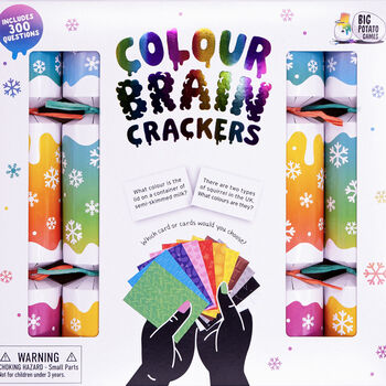 Colour Brain Game Multicoloured Christmas Crackers Set Of Six, 4 of 4