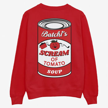 Scream Of Tomato Soup Men's Slogan Sweatshirt, 2 of 2