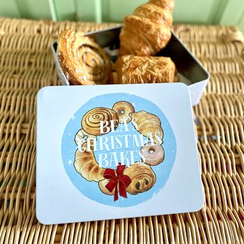 Personalised Pastry Wreath Biscuit Tin, 4 of 8