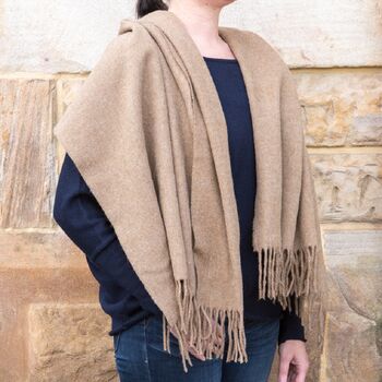 Merino Wool Check And Plain Extra Wide 70cm Scarves, 7 of 12