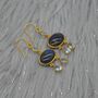Labradorite Blue Topaz Silver Earrings, thumbnail 5 of 8