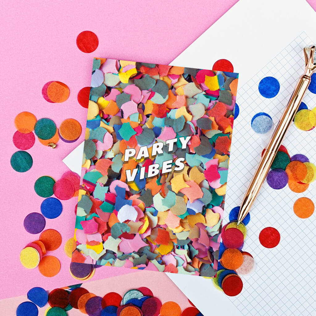 'Party Vibes' Greetings Card By That Mum Moment | notonthehighstreet.com