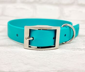 Waterproof Dog Collar And Lead Set Teal, 2 of 3