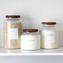 Ribbed Glass Storage Jar With Personalised Label, thumbnail 2 of 12