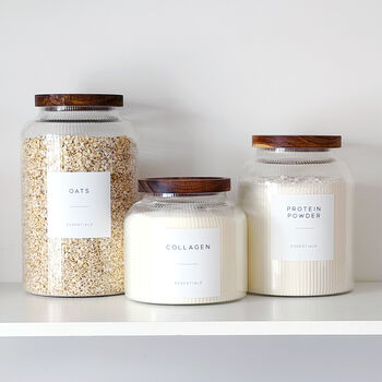 Ribbed Glass Storage Jar With Personalised Label, 2 of 12