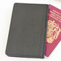 Tanlines Personalised Passport Cover | Black, thumbnail 3 of 4