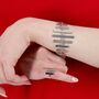 925 Sterling Silver Designer Key Bracelet, thumbnail 5 of 6