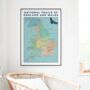 National Trails Of England And Wales Map Art Print, thumbnail 3 of 8