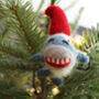 Santa Jaws Fair Trade Handmade Christmas Felt, thumbnail 5 of 6