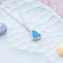 Cornish Sea Ceramic Pendant Small Blue, thumbnail 3 of 4