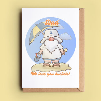 Seaside Gonk Father's Day Card, 2 of 3