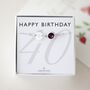 40th Birthday Gift For Her – Sterling Silver Birthstone And Initial Bracelet, thumbnail 1 of 10