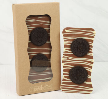 Cookies And Cream Milk Chocolate Slab – Topped With White Chocolate And Oreo Biscuits, 2 of 2