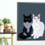 Custom Cat Portrait Personalised Pet Illustration, thumbnail 10 of 12