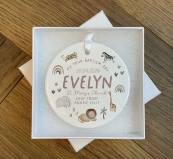 Personalised Christening Jungle Ornament, 2 of 5