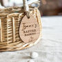 Easter Basket Personalised Wooden Label, thumbnail 1 of 4