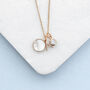 Mother Of Pearl And Crystal Initial Necklace, thumbnail 4 of 10