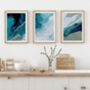 Set Of Three Blue Abstract Modern Art Prints, thumbnail 6 of 6