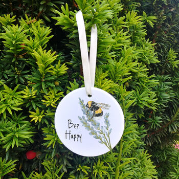 Bee Happy Ceramic Hanging Decoration, 8 of 8