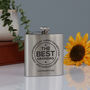 Personalised Best Dad Hip Flask, thumbnail 8 of 9
