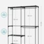 Clothes Wardrobe Hanging Rods Shelves Portable Closet, thumbnail 11 of 11