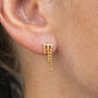 Trilogy Dome Stud Earrings, thumbnail 1 of 5