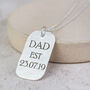 Sterling Silver Personalised Men's Dog Tag Necklace, thumbnail 1 of 4