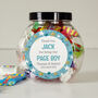 Personalised Page Boy Sweet Jar, thumbnail 1 of 4