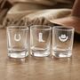 Engraved Country And Western Cowboy Shot Glasses, Set Of Three, thumbnail 1 of 12