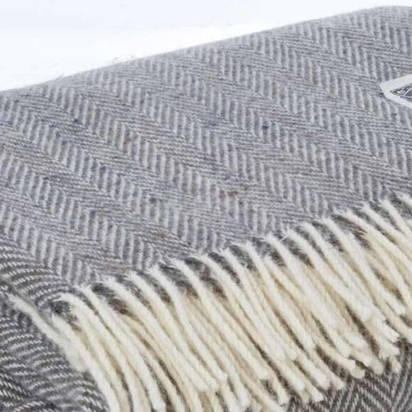 Warm Grey Chinky Wool Blanket By Tolly McRae