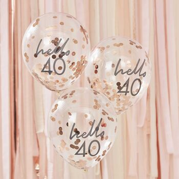 Pack Of Five Milestone Birthday Balloons, 4 of 5