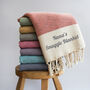 Personalised Cotton Throw, Family Gift For Christmas, thumbnail 1 of 10